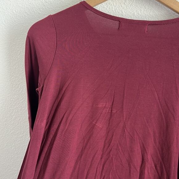 Fighting Eel Stretchy Maroon 3/4 Sleeve Dress Swing Shift Made in Paradise XS - Picture 7 of 7